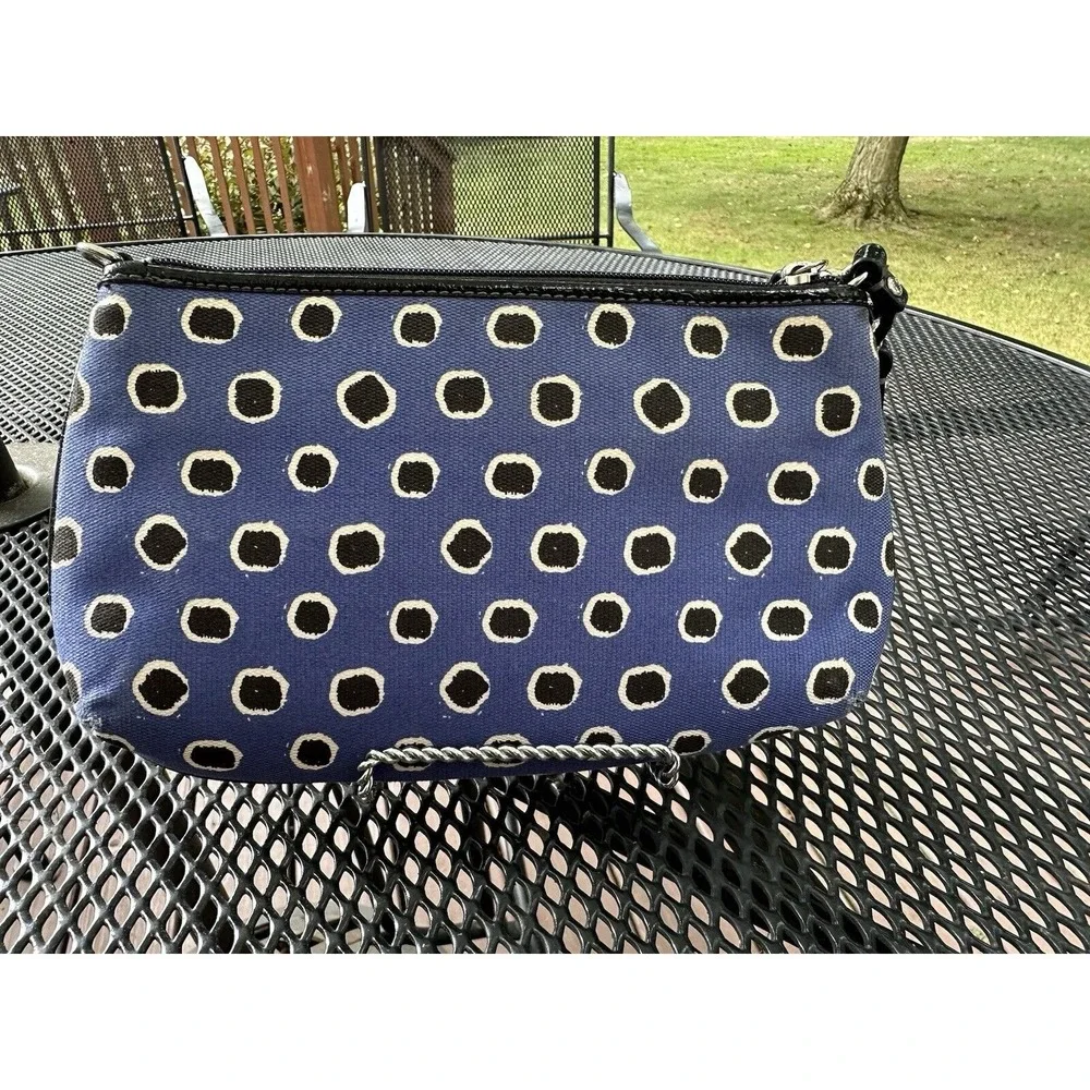 COACH BLUE‎ & BLACK DOT LARGE TOP-ZIPPER Large Wrislet